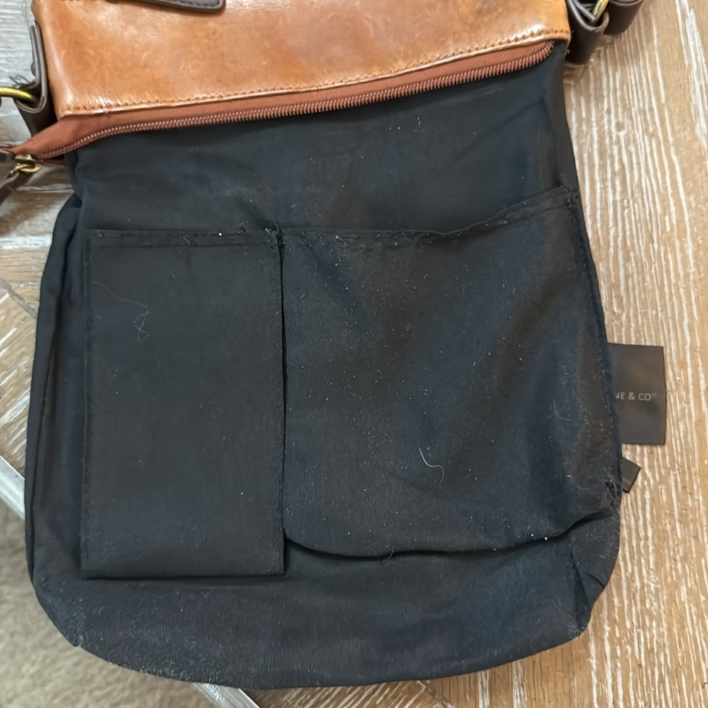 Stone And  Leather Brown Leather Crossbody Bag - Picture 12 of 16